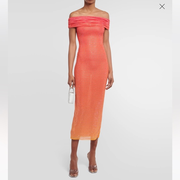 Self-Portrait Dresses & Skirts - Self-portrait rhinestones off the shoulder dress